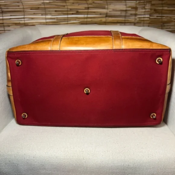 🍎Coach Red and Tan Large vintage travel Tote Bag🍎 - Picture 4 of 10